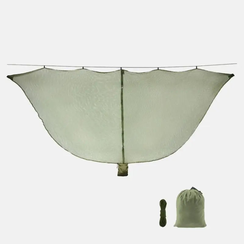 Mosquiteiro para rede de descanso Crosbel verde com tela protetora, corda e bolsa compacta