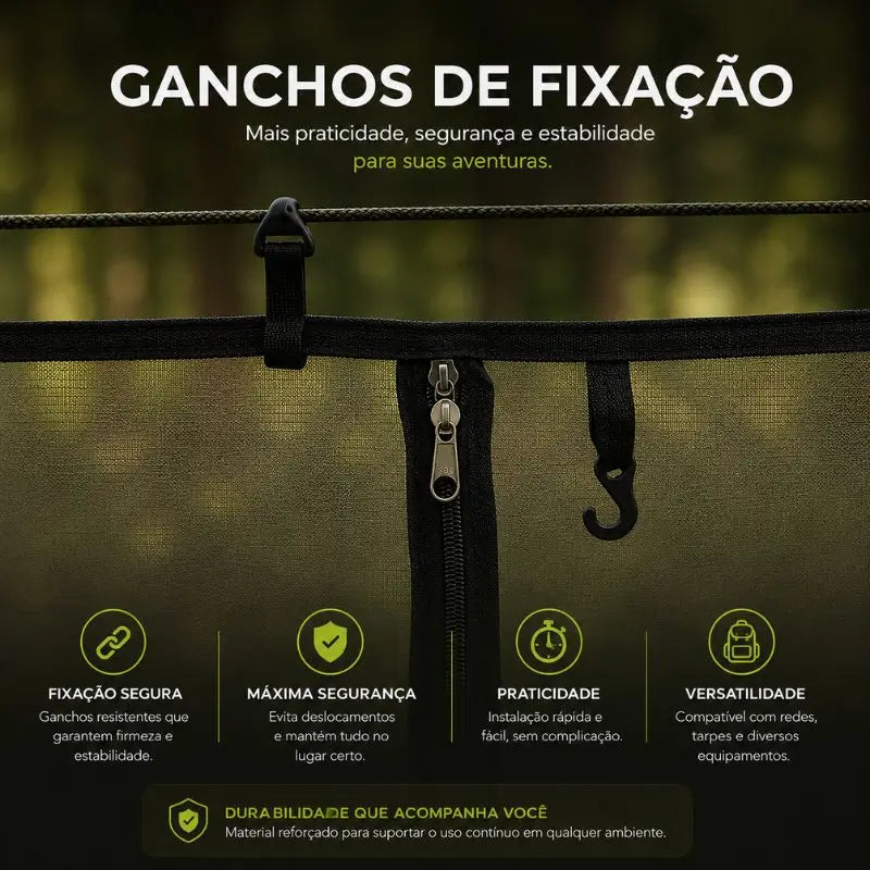 Mosquiteiro para rede de descanso Crosbel com ganchos de fixação seguros e práticos