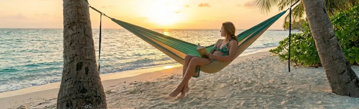 Redes de descanso confortáveis e resistentes para camping, varanda, jardim e lazer ao ar livre.